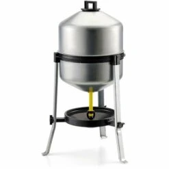 CHICK'A Abreuvoir Siphoïde Galvanisé Sur Pied 22 L Pour 25 Poules - Gris