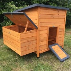 CHEMIN DES POULAILLERS Poulailler Sussex L Toit Shingle Noir Ouvrant 4 À 6 Poules Bois Fsc - Noir -Polire Soldes Boutique 23723747 3