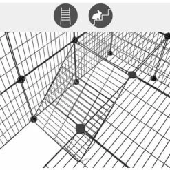 SONGMICS Enclos Modulable Pour Petits Animaux, Cage Intérieur, 2 Niveaux, Maillet En Caoutchouc Offert, Cochon D’Inde, Lapin, Assemblage Facile, 143 X 73 X 71 Cm (L X L X H), Noir LPI02H 7 SONGMICS Enclos Modulable Pour Petits Animaux, Cage Intérieur, 2 Niveaux, Maillet En Caoutchouc Offert, Cochon D’Inde, Lapin, Assemblage Facile, 143 X 73 X 71 Cm (L X L X H), Noir LPI02H -Polire Soldes Boutique 23734221 3