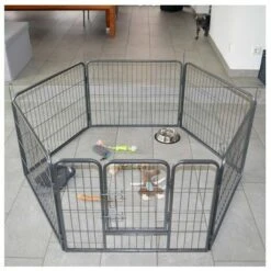 BBLOISIRAM Parc Enclos Pour Chiens Grillage Cage Clôture Intérieur Et Extérieur Hauteur 80cm Modèle Dog Run « M 481 » -Polire Soldes Boutique 23857973 3
