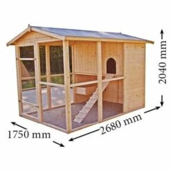 Habrita Poulailler XXL - 4,69 M² -Polire Soldes Boutique 2391824 4