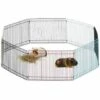 Relaxdays Cage Extérieur Lapin, 8 éléments, Pour Petits Animaux, Enclos Cochon D’inde, 24 Cm De Haut, Multicolore