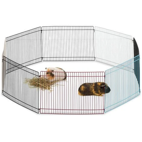 Relaxdays Cage Extérieur Lapin, 8 éléments, Pour Petits Animaux, Enclos Cochon D’inde, 24 Cm De Haut, Multicolore 1 Relaxdays Cage Extérieur Lapin, 8 éléments, Pour Petits Animaux, Enclos Cochon D’inde, 24 Cm De Haut, Multicolore