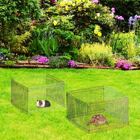 Relaxdays Cage Extérieur Lapin, 8 éléments, Pour Petits Animaux, Enclos Cochon D’inde, 24 Cm De Haut, Multicolore 4 Relaxdays Cage Extérieur Lapin, 8 éléments, Pour Petits Animaux, Enclos Cochon D’inde, 24 Cm De Haut, Multicolore – Image 4