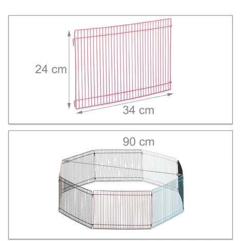 Relaxdays Cage Extérieur Lapin, 8 éléments, Pour Petits Animaux, Enclos Cochon D’inde, 24 Cm De Haut, Multicolore 5 Relaxdays Cage Extérieur Lapin, 8 éléments, Pour Petits Animaux, Enclos Cochon D’inde, 24 Cm De Haut, Multicolore – Image 5