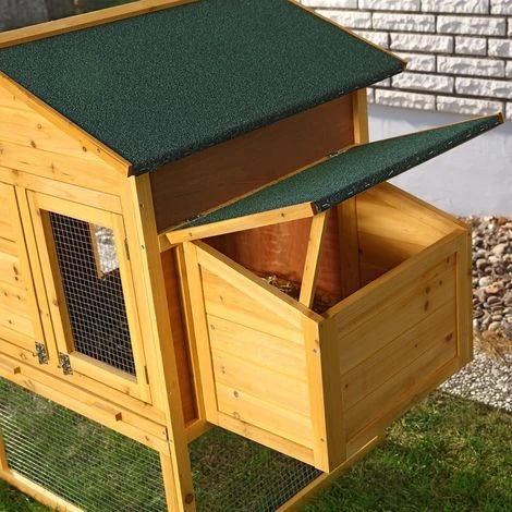 Melko Poulailler Avec Sortie Pour 4-6 Poulets Poulailler 168x75x103 Cm Poulailler Volières Avec Nichoir Avec Support De Couvercle, Imprégné Résistant Aux Intempéries 2 Melko Poulailler Avec Sortie Pour 4-6 Poulets Poulailler 168x75x103 Cm Poulailler Volières Avec Nichoir Avec Support De Couvercle, Imprégné Résistant Aux Intempéries – Image 2