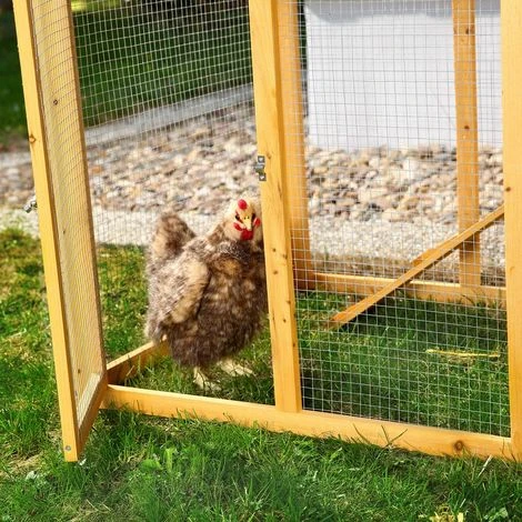 Melko Poulailler Avec Sortie Pour 4-6 Poulets Poulailler 168x75x103 Cm Poulailler Volières Avec Nichoir Avec Support De Couvercle, Imprégné Résistant Aux Intempéries 4 Melko Poulailler Avec Sortie Pour 4-6 Poulets Poulailler 168x75x103 Cm Poulailler Volières Avec Nichoir Avec Support De Couvercle, Imprégné Résistant Aux Intempéries – Image 4