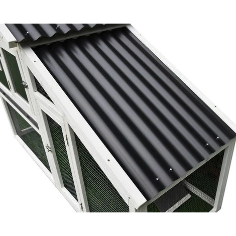 Melko Poulailler Avec Toit En Tôle Ondulée Poulailler De Poules Pondeuses Volières 4 Melko Poulailler Avec Toit En Tôle Ondulée Poulailler De Poules Pondeuses Volières – Image 4