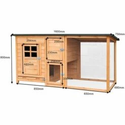 Poulailler 2 Poules Bois PREMIUM étage 160 X 80 X 75 Cm 2 Zones De Pondoir Séparateur 2 Perchoirs Portes Verrouillables Imperméable Nettoyage Facile - De BRAST -Polire Soldes Boutique 24440674 5