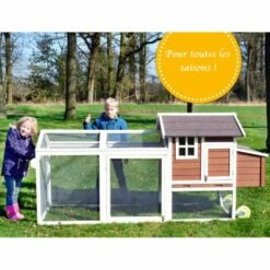 BBLOISIRAM Poulailler Mobile Extérieur En Bois De Haute Qualité 248 Cm X 115 Cm X 76 Cm Modèle « 153 Mobile » -Polire Soldes Boutique 25126798 4