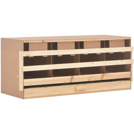 TRUE DEAL Pondoir 4 Compartiments 106x40x45 Cm Pinède Solide 2 TRUE DEAL Pondoir 4 Compartiments 106x40x45 Cm Pinède Solide – Image 2