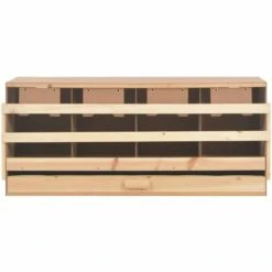 TRUE DEAL Pondoir 4 Compartiments 106x40x45 Cm Pinède Solide 9 TRUE DEAL Pondoir 4 Compartiments 106x40x45 Cm Pinède Solide -Polire Soldes Boutique 26126530 5