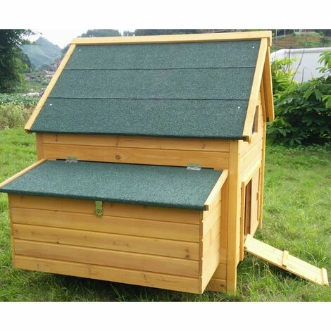 CHEMIN DES POULAILLERS Poulailler Cémani L Toit Shingle Vert 4 À 6 Poules - Vert 2 CHEMIN DES POULAILLERS Poulailler Cémani L Toit Shingle Vert 4 À 6 Poules - Vert – Image 2