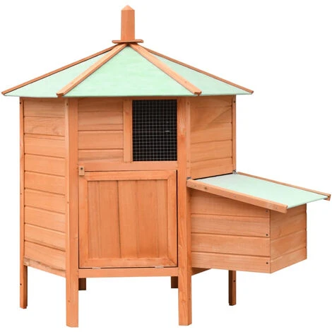 ASUPERMALL Poulailler Bois De Pin Massif Et Sapin 126x117x125 Cm 2 ASUPERMALL Poulailler Bois De Pin Massif Et Sapin 126x117x125 Cm – Image 2