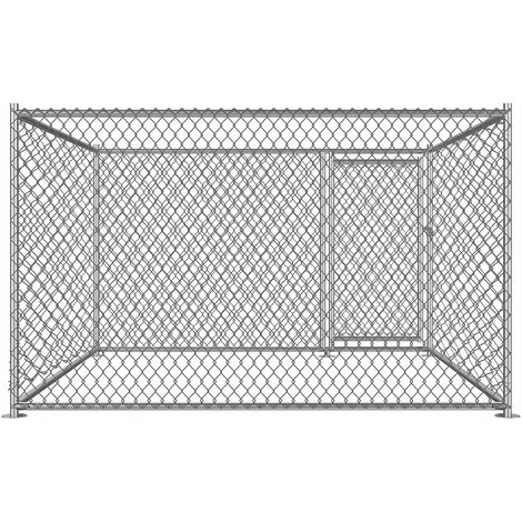 Bc-elec - RA-D22 Parc à Chiots 2x2x1.2m, Enclos Pour Chiens, Chenil D'extérieur, Enclos D'exercice Cage Pour Chiens - Gris 4 Bc-elec - RA-D22 Parc à Chiots 2x2x1.2m, Enclos Pour Chiens, Chenil D'extérieur, Enclos D'exercice Cage Pour Chiens - Gris – Image 4