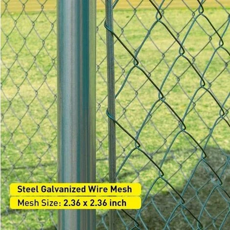 Bc-elec - RA-D33 Parc à Chiots 3x3x1.8m Ou 1.5x4.6x1.8m, Enclos Pour Chiens, Chenil D'extérieur, Enclos D'exercice Cage Pour Chiens - Gris 4 Bc-elec - RA-D33 Parc à Chiots 3x3x1.8m Ou 1.5x4.6x1.8m, Enclos Pour Chiens, Chenil D'extérieur, Enclos D'exercice Cage Pour Chiens - Gris – Image 4