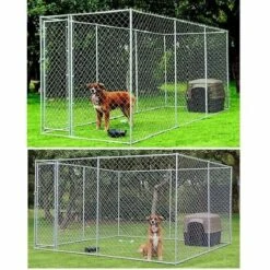 Bc-elec - RA-D33 Parc à Chiots 3x3x1.8m Ou 1.5x4.6x1.8m, Enclos Pour Chiens, Chenil D'extérieur, Enclos D'exercice Cage Pour Chiens - Gris 9 Bc-elec - RA-D33 Parc à Chiots 3x3x1.8m Ou 1.5x4.6x1.8m, Enclos Pour Chiens, Chenil D'extérieur, Enclos D'exercice Cage Pour Chiens - Gris -Polire Soldes Boutique 27977688 5