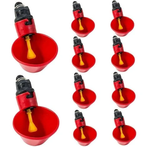 LITZEE 10PCS Coupes Buveur De Poulet Automatique - Tasses À Boire D'eau De Volaille, Buveur En Plastique Buveur, Poulet Nourrisseur Oiseau Coop Coopérative, For Poulet Poulet 1 LITZEE 10PCS Coupes Buveur De Poulet Automatique - Tasses À Boire D'eau De Volaille, Buveur En Plastique Buveur, Poulet Nourrisseur Oiseau Coop Coopérative, For Poulet Poulet