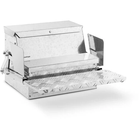 WIESENFIELD Mangeoire Automatique Pour Volaille Poule Canard Oie 11,5 Kg En Acier Galvanisé - Gris 1 WIESENFIELD Mangeoire Automatique Pour Volaille Poule Canard Oie 11,5 Kg En Acier Galvanisé - Gris