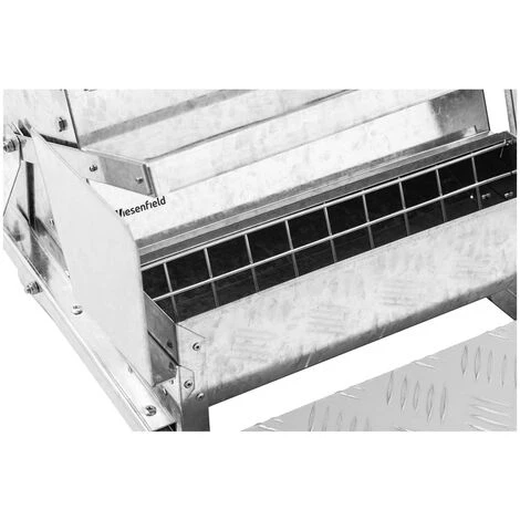 WIESENFIELD Mangeoire Automatique Pour Volaille Poule Canard Oie 11,5 Kg En Acier Galvanisé - Gris 2 WIESENFIELD Mangeoire Automatique Pour Volaille Poule Canard Oie 11,5 Kg En Acier Galvanisé - Gris – Image 2