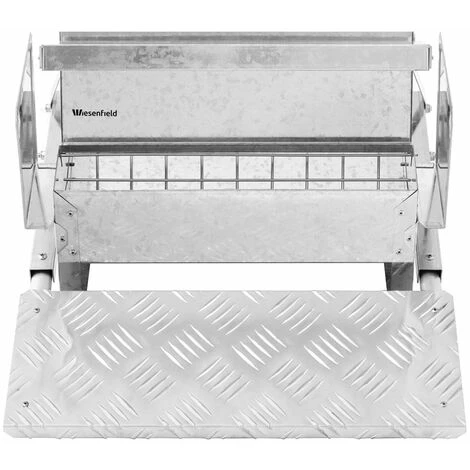 WIESENFIELD Mangeoire Automatique Pour Volaille Poule Canard Oie 11,5 Kg En Acier Galvanisé - Gris 3 WIESENFIELD Mangeoire Automatique Pour Volaille Poule Canard Oie 11,5 Kg En Acier Galvanisé - Gris – Image 3