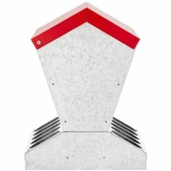 WIESENFIELD Mangeoire Automatique Pour Volaille Poule Canard Oie 12 Kg En Acier Galvanisé - Gris, Rouge -Polire Soldes Boutique 28259342 3