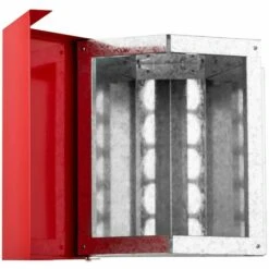 WIESENFIELD Mangeoire Automatique Pour Volaille Poule Canard Oie 12 Kg En Acier Galvanisé - Gris, Rouge -Polire Soldes Boutique 28259342 4