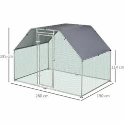 PawHut Enclos Poulailler Chenil 5,32 M² - Parc Grillagé Dim. 2,8L X 1,9l X 1,95H M - Poulailler Chenil Entièrement Couvert - Acier Galvanisé 7 PawHut Enclos Poulailler Chenil 5,32 M² - Parc Grillagé Dim. 2,8L X 1,9l X 1,95H M - Poulailler Chenil Entièrement Couvert - Acier Galvanisé -Polire Soldes Boutique 28998844 3