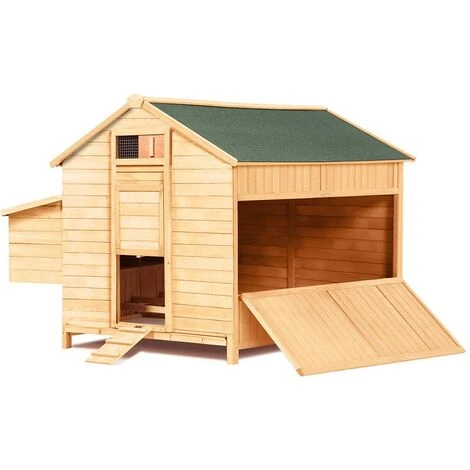 TERRE JARDIN Grand Poulailler En Bois Avec Quadruple Pondoir 1 TERRE JARDIN Grand Poulailler En Bois Avec Quadruple Pondoir