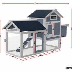 WILTEC Poulailler Avec Nichoir & Enclos Extérieur Gris Maisonnette Bac Amovible Pour Nettoyage Cage 7 WILTEC Poulailler Avec Nichoir & Enclos Extérieur Gris Maisonnette Bac Amovible Pour Nettoyage Cage -Polire Soldes Boutique 29583983 4