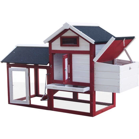 Poulailler 2 Poules (petit) Bois Avec Pondoir Et Enclos 152 X 62 X 92 Cm PREMIUM, 2 Portes Verrouillables, Imperméable, Nettoyage Facile - De BRAST 4 Poulailler 2 Poules (petit) Bois Avec Pondoir Et Enclos 152 X 62 X 92 Cm PREMIUM, 2 Portes Verrouillables, Imperméable, Nettoyage Facile - De BRAST – Image 4