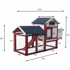 Poulailler 2 Poules (petit) Bois Avec Pondoir Et Enclos 152 X 62 X 92 Cm PREMIUM, 2 Portes Verrouillables, Imperméable, Nettoyage Facile - De BRAST 9 Poulailler 2 Poules (petit) Bois Avec Pondoir Et Enclos 152 X 62 X 92 Cm PREMIUM, 2 Portes Verrouillables, Imperméable, Nettoyage Facile - De BRAST -Polire Soldes Boutique 30050032 5