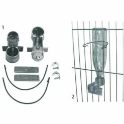 KERBL FRANCE Abreuvoir Sabot Porte Bouteille Pour Lapins En Alu - Lot De 2