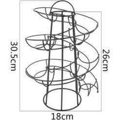 BETTERLIFE Distributeur à œufs Rangement Façon Spirale, En Métal Fer Support à Oeufs Spirale Oeufs Presentoir De Cuisine, Pour 24 œufs (Noir) 9 BETTERLIFE Distributeur à œufs Rangement Façon Spirale, En Métal Fer Support à Oeufs Spirale Oeufs Presentoir De Cuisine, Pour 24 œufs (Noir) -Polire Soldes Boutique 30652628 5