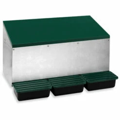 POULAILLER DIRECT Pondoir Poule Extérieur En Métal 3 Nichoirs - Gaun