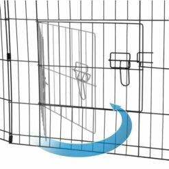 ECD GERMANY Enclos Extérieur Cage Clapier Pour Petits Animaux Revêtement Métal 124 X 61 Cm -Polire Soldes Boutique 31650247 3