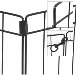 ECD GERMANY Enclos Extérieur Cage Clapier Pour Petits Animaux Revêtement Métal 124 X 61 Cm -Polire Soldes Boutique 31650247 4