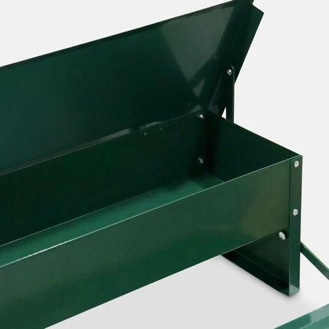 ALICE'S GARDEN Mangeoire Automatique Pour Poules - Distributeur à Pédale - Capacité De 5kg - Acier Galvanisé - Vert 3 ALICE'S GARDEN Mangeoire Automatique Pour Poules - Distributeur à Pédale - Capacité De 5kg - Acier Galvanisé - Vert – Image 3