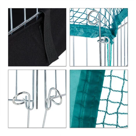 Relaxdays Enclos Avec Couverture En Filet, Lapins, Cochons D’inde,extérieur, élevage, HlP60,5x16cm Argent 2 Relaxdays Enclos Avec Couverture En Filet, Lapins, Cochons D’inde,extérieur, élevage, HlP60,5x16cm Argent – Image 2