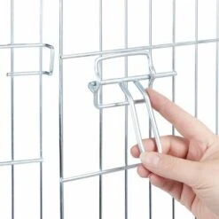 Relaxdays Enclos Avec Couverture En Filet, Lapins, Cochons D’inde,extérieur, élevage, HlP60,5x16cm Argent 8 Relaxdays Enclos Avec Couverture En Filet, Lapins, Cochons D’inde,extérieur, élevage, HlP60,5x16cm Argent -Polire Soldes Boutique 32828164 4