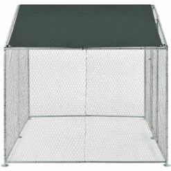 HELLOSHOP26 Enclos Extérieur Volière Cage Pour Animaux Avec Serrure Armature Acier Galvanisé 2 X 2 X 2 M Argent Vert Foncé - Vert -Polire Soldes Boutique 33228961 4