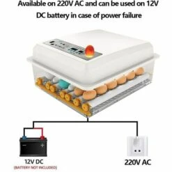 MERKMAK Incubateur Oeufs Couveuse A Oeuf Automatique Pour Volaille, Caille, Oie Canard, Pigeon, Reptile - 16 Oeufs -Polire Soldes Boutique 33768962 4
