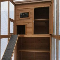 CÉMONJARDIN Grand Parc à Chats Avec Abri En Bois 8 CÉMONJARDIN Grand Parc à Chats Avec Abri En Bois -Polire Soldes Boutique 34989234 4