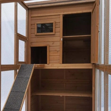 CÉMONJARDIN Grand Parc à Chats Avec Abri En Bois 4 CÉMONJARDIN Grand Parc à Chats Avec Abri En Bois – Image 4