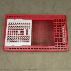 POULAILLER DIRECT Cage De Transport Poules Et Volailles 96x57x27cm 2 Portes Rouge Et Blanche - Rouge -Polire Soldes Boutique 35331811 4