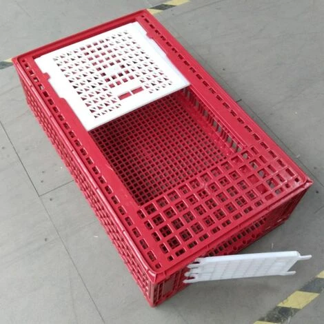 CHEMIN DES POULAILLERS Cage Transport Poules Et Volailles 77x57x27cm 2 Portes Rouge Et Blanche 2 CHEMIN DES POULAILLERS Cage Transport Poules Et Volailles 77x57x27cm 2 Portes Rouge Et Blanche – Image 2