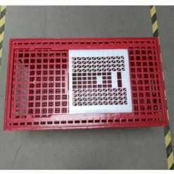 POULAILLER DIRECT Cage De Transport Grande Volaille 96x57x42cm 3 Portes Rouge Et Blanche -Polire Soldes Boutique 35604650 4