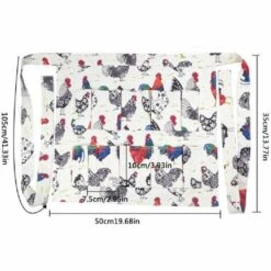BETTERLIFE Tablier De Collecte D’œufs, 12 Poches Pour Poule Avec Imprimé Coq De Poule Et œufs En Toile, Support Pour Poules Poulailles, Accessoires Au Foyer, Agriculture, Cuisine, Maison De Travail -Polire Soldes Boutique 37833868 3