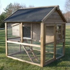 CHEMIN DES POULAILLERS Poulailler Plymouth Toit Shingle Ouvrant 4 À 6 Poules Bois Fsc - Noir -Polire Soldes Boutique 38696659 3