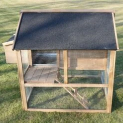 CHEMIN DES POULAILLERS Poulailler Plymouth Toit Shingle Ouvrant 4 À 6 Poules Bois Fsc - Noir -Polire Soldes Boutique 38696659 4